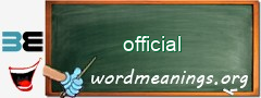 WordMeaning blackboard for official